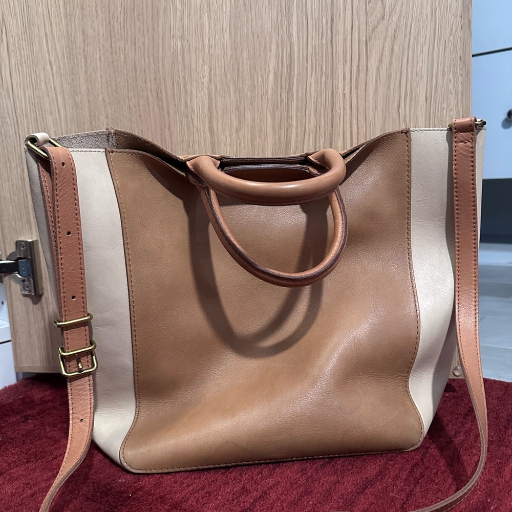 Madewell Abroad Tote Bag Colorblock Edition